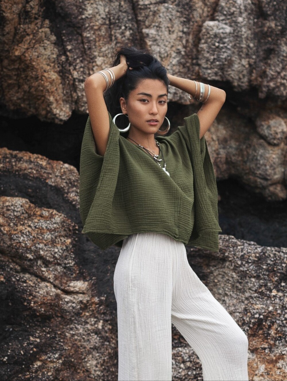 Thaluta 🦋 Sola Butterfly Top Olive In The Color Olive 💚